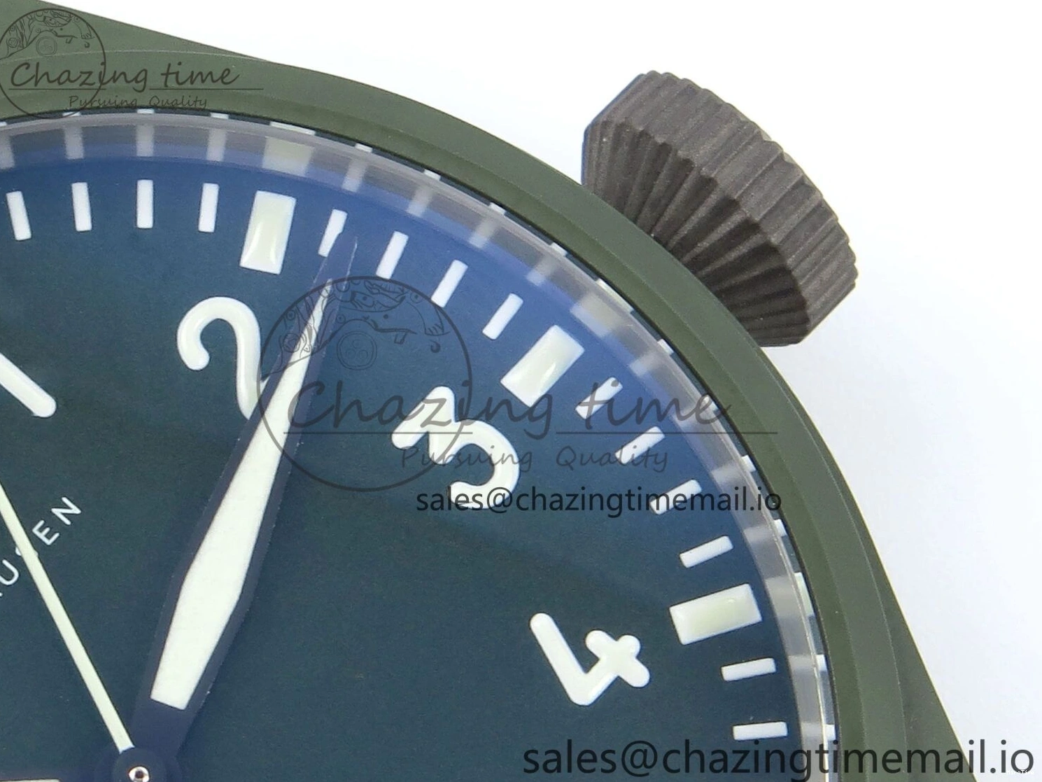 MIROTIME 0117 Big Pilot IW329802 M+F 1:1 Best Edition Green Dial on Green Nylon Strap MY Unique 7002